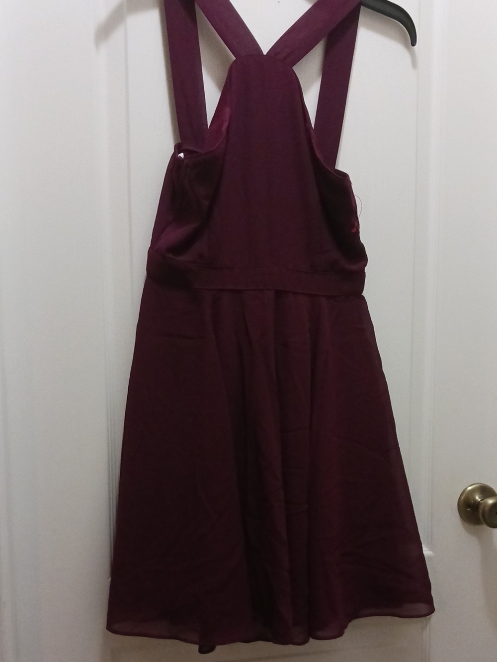 Lulu's Girls' Burgundy Pinafore-Style Dress